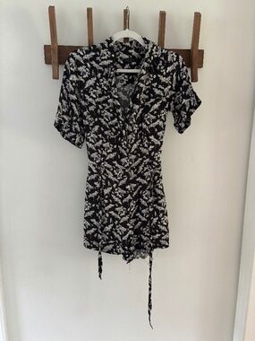 Rag & Bone Floral Print Belted Romper Size 4 (AS IS)